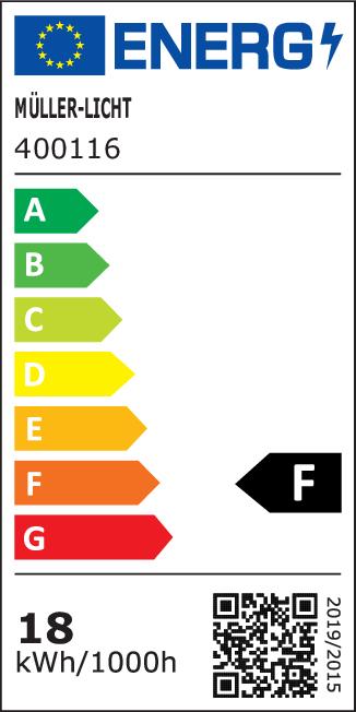 Label énergétique Müller Licht Tube à LED (G13, 16 W, 1800 lm, 1 x, F)