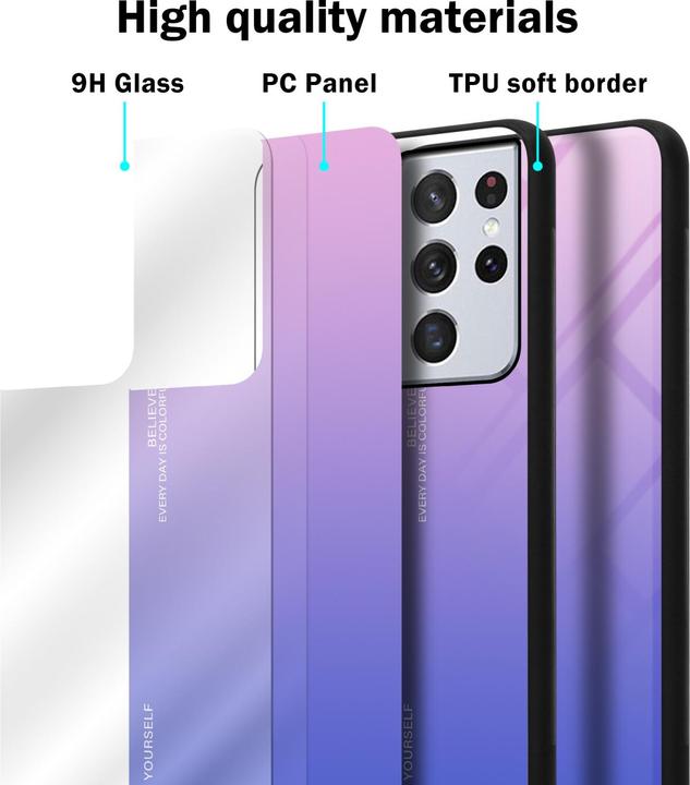Image du produit Cadorabo TPU 2 couleurs Housse en verre (Samsung Galaxy S22 Ultra)