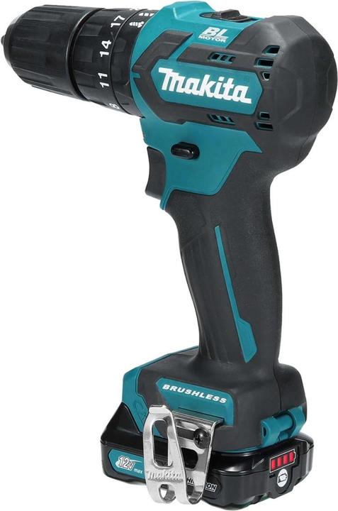 Produktbild Makita HP 332 DSME Akku Schlagbohrschrauber 12 V 35 Nm Brushless + 2x Akku 4,0 Ah + Ladegerät + Koff (Akkubetrieb)