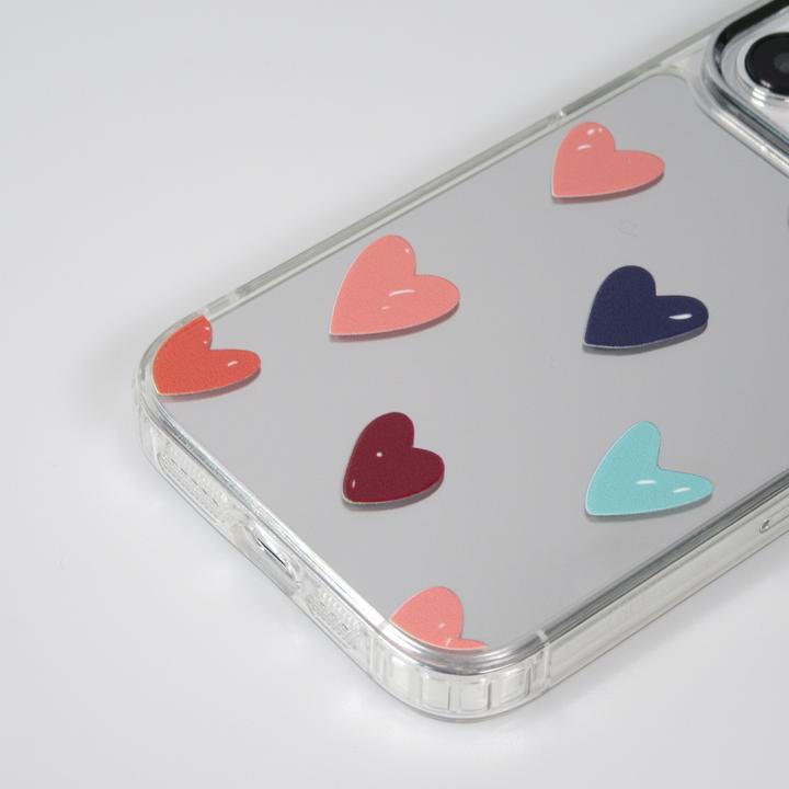 Immagine prodotto PhoneLook Cover in silicone Many Hearts con effetto specchio (Apple iPhone 15 Pro)