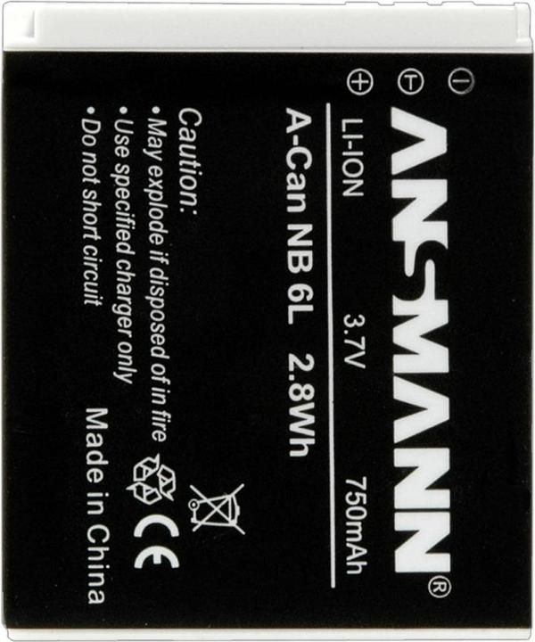 Actual product image Ansmann Canon NB-6L Battery (Rechargeable battery)