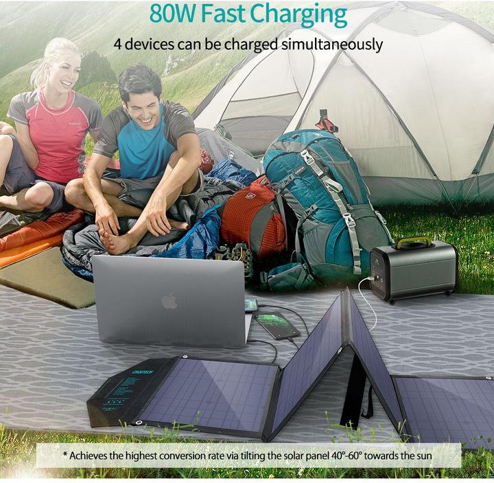 Produktbild Choetech Solar Charger (80 W, 3.90 kg)