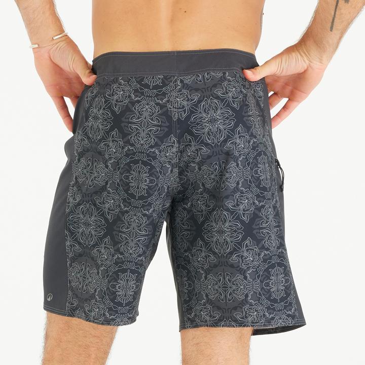 Produktbild Olaian Boardshorts Herren lang 500 Arch Scarabia 19" schwarz (48)