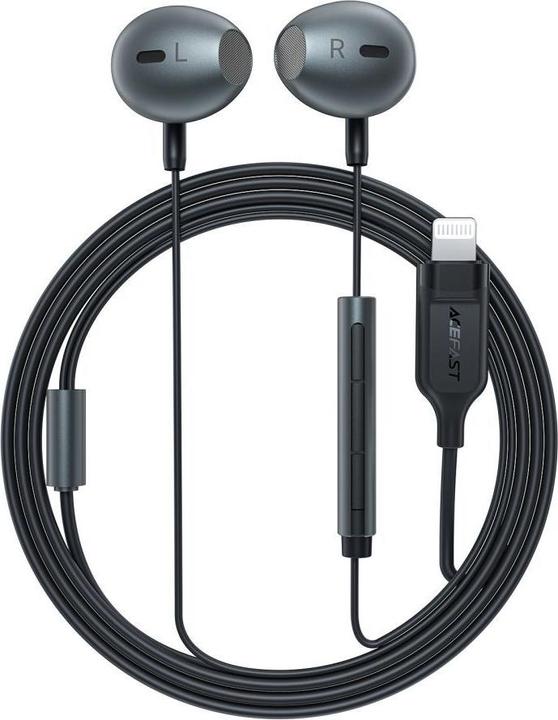 Produktbild Acefast L1 In-Ear-Kopfhörer mit 1,2 m Lightning Anschluss – Schwarz (ANC, Kabelgebunden)