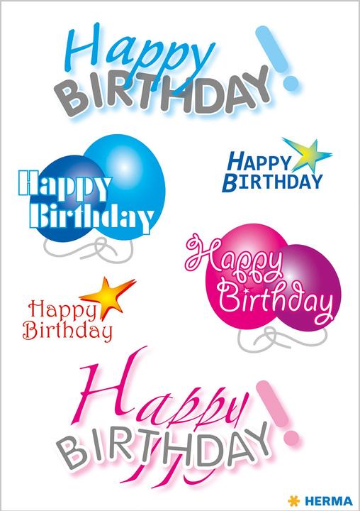 Produktbild HERMA Sticker Geburtstag