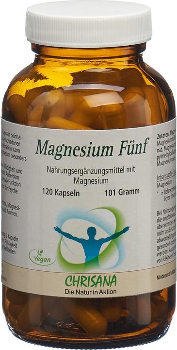Produktbild Chrisana Magnesium fünf Kapsel (120 Stück, Kapseln, 269 g)