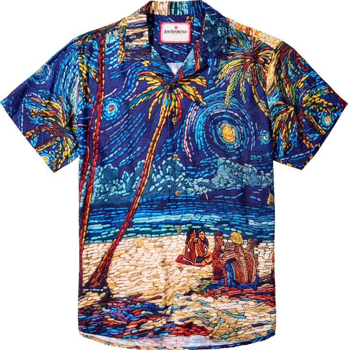 Joe Browns Beach Mosaic Print Revere Collar Shirt