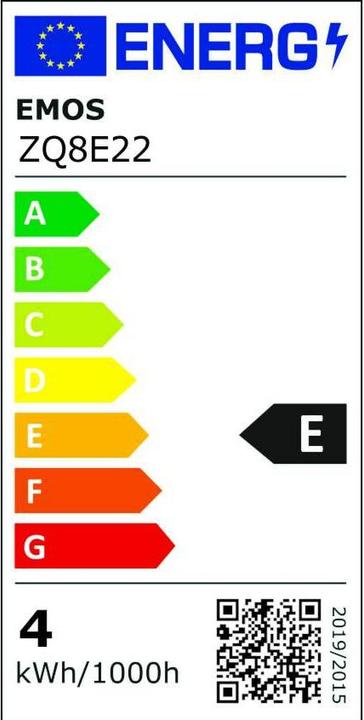 Energie-Label Emos LED Lampe Classic (GU10, 4 W, 450 lm, 1 x, E)