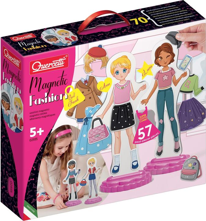 Quercetti Magnetische Anziehpuppen - Beste Freundinnen (Français, Italien, Anglais)