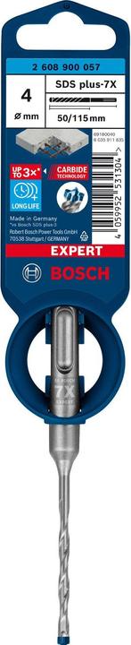 Actual product image Bosch Professional Zubehör EXPERT SDS plus-7X hammer drill, 4 x 50 x 115 mm (4.0 millimetre)