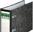Immagine prodotto Elba Cartella rado DIN A5 orizzontale, larghezza dorso: 75 mm, copertina nera rivestita in carta