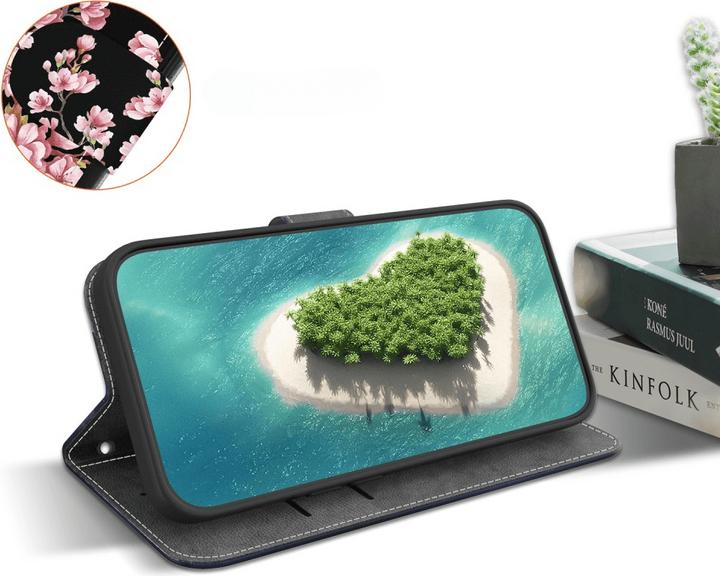 Actual product image Cover-Discount Galaxy S25 - Tasche Hülle mit Blüten Motiv (Samsung Galaxy S25)