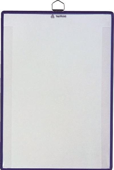 Image du produit Tarifold Porte-feuille de contrôle PVC avec cadre en fil de fer gainé de plastique bleu DIN A4 oeillets