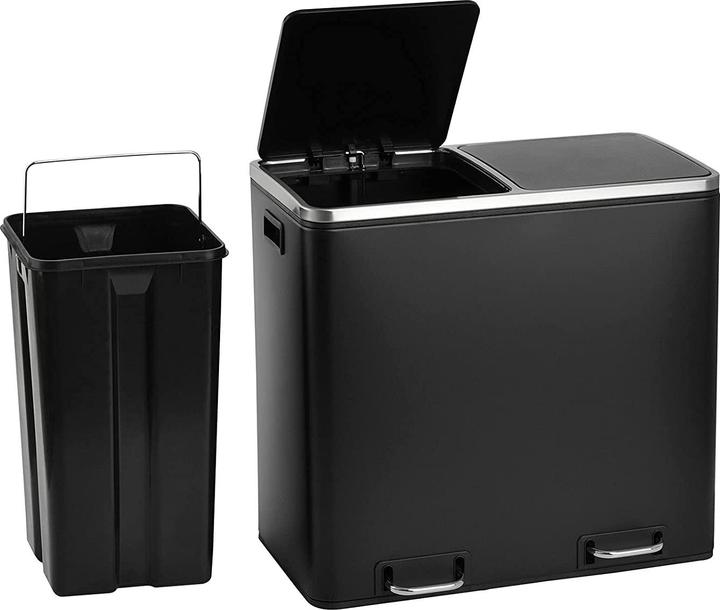 Produktbild Svita TM2X24 Treteimer 48 Liter Schwarz (48 l)