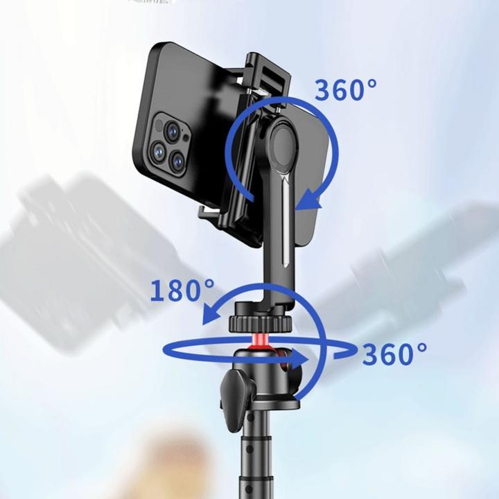 Produktbild Tech-Protect L07S Bluetooth selfie stick with flexible tripod up to 54cm and 360 head - black