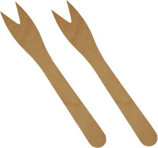 Actual product image Papstar French fries forks wood pure (1000 x)