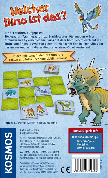 Actual product image Kosmos Which dino is that? (German)