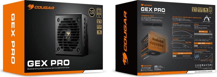 Produktbild Cougar Netzteil GEX PRO 750W ATX3.1 / 80 Plus Gold / Modular (650 W)