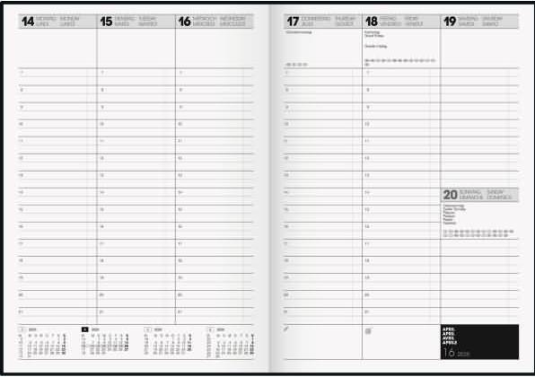 Produktbild Buchkalender Modell 781 (2025) (A4, Französisch, Englisch, Italienisch, Deutsch)