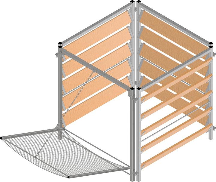 Image du produit Bellissa Composteur bois/métal avec tamis (1000 l)
