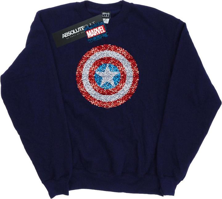 Captain America Pixelated Shield Sweatshirt (L)