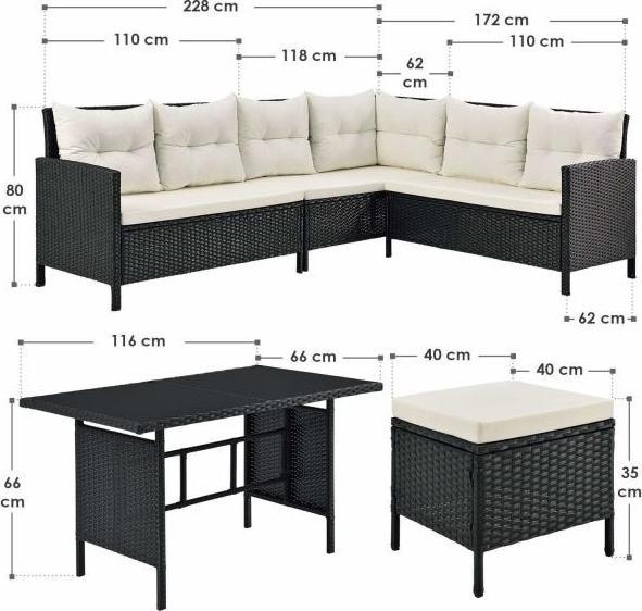 Produktbild Juskys Polyrattan Lounge Manacor mit Gartenmöbel