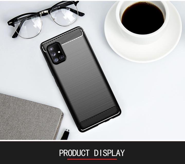 Image du produit Cadorabo TPU Ultra Slim carbon edelstahl Combi Cover (Samsung Galaxy A71 5G)