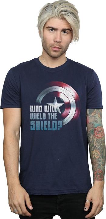 Actual product image Mens The Falcon And The Winter Soldier Wield The Shield T-Shirt (5XL)