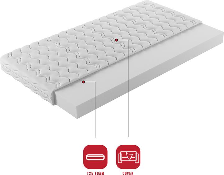 Actual product image ADRK Furniture Mattress topper T25 120x200 cm (120 x 200 cm)