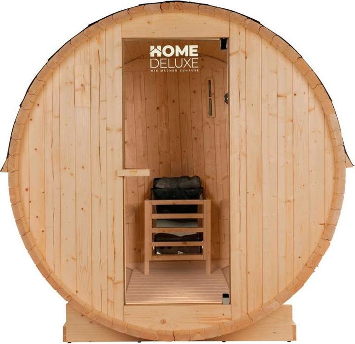 Image du produit Home Deluxe Sauna extérieur AQUILA L- 195 x 180 cm pour 4 personnes - Sauna avec poêle de 6kW