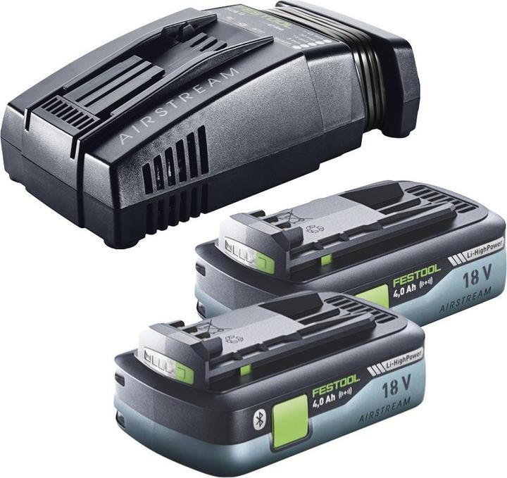 Actual product image Festool Energy Set: 2x Batteries BP 18 Li 4.0 Ah HPC-ASI 4.0Ah 18V + Charger SCA 16 10.8V-18V (2x (18 V)
