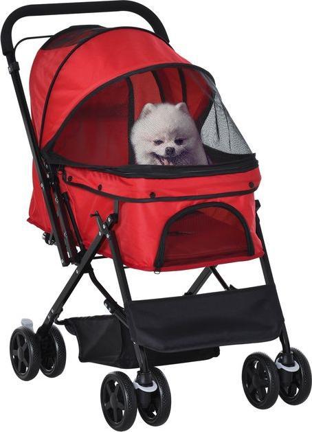 Produktbild Swisshandel24 Hundebuggy Hundewagen Buggy für kleine Hunde und Katzen Haustierwagen Pet Stroller Katzenbuggy Oxfor (Katze, Hund, Faltbar)