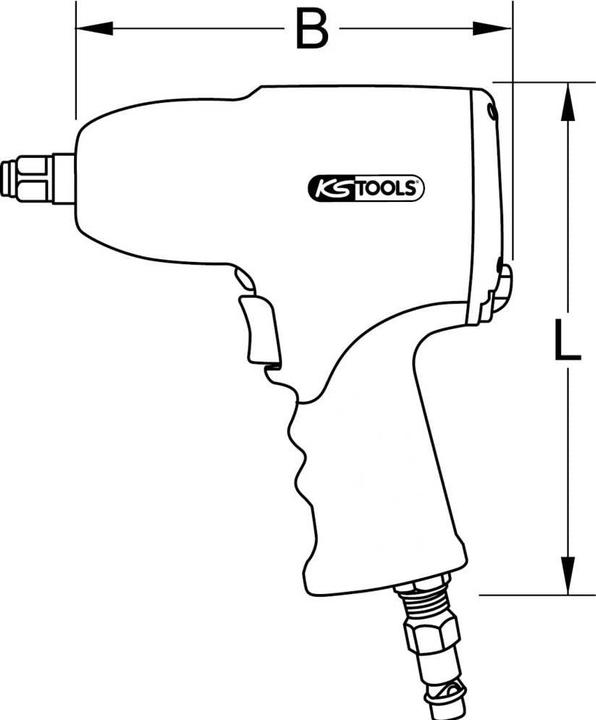 Actual product image KS Tools 512.0030 1/2" COMPETITION Mini-Hochleistungs - Druckluft-Schlagschraube (Air blast)