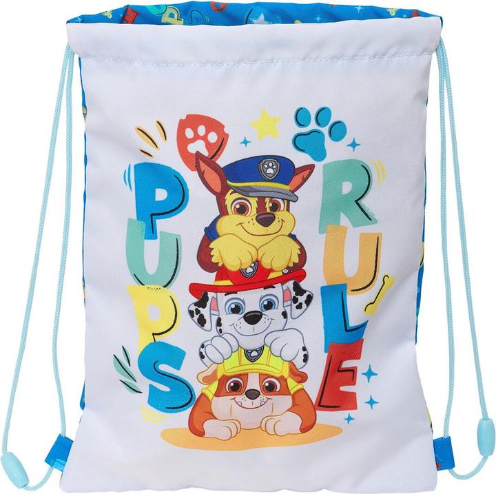 Paw Patrol Rucksacktasche mit Bändern The Pups rule Blau 26 x 34 x 1 cm