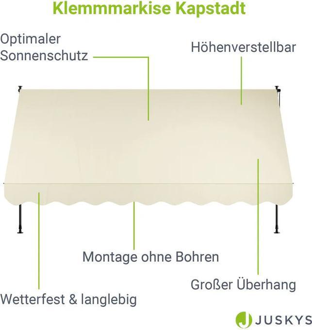 Produktbild Juskys Klemmmarkise Kapstadt (3.50 m)