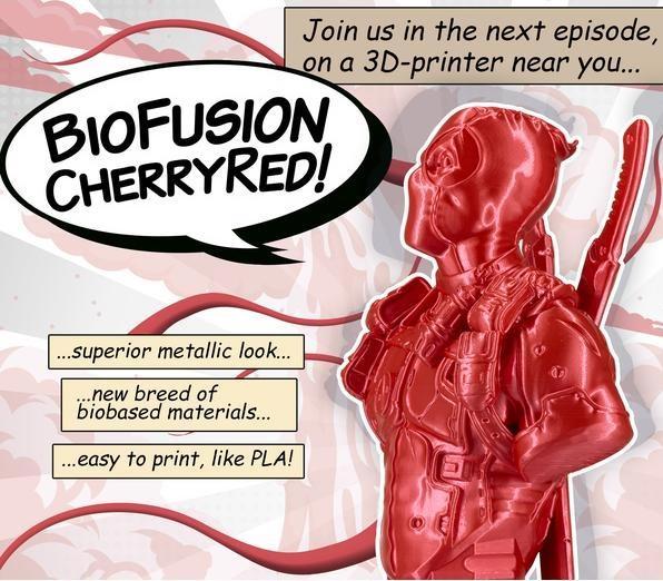Immagine prodotto Extrudr BioFusion - CherryRed - 2.85mm (bioTEC, 2.85 mm, Rosso)