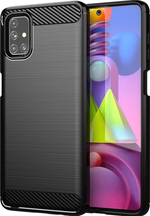 Actual product image Screenguard Samsung Galaxy M51 Cover Carbon Brushed Soft TPU (Samsung Galaxy M51)