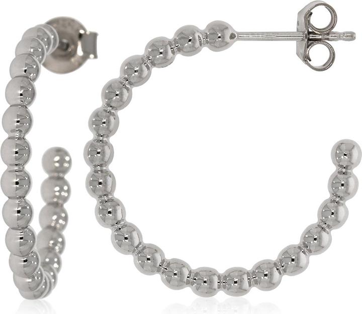 Actual product image Xen Plug-in creoles ball design rhodium-plated (925 Sterling silver)