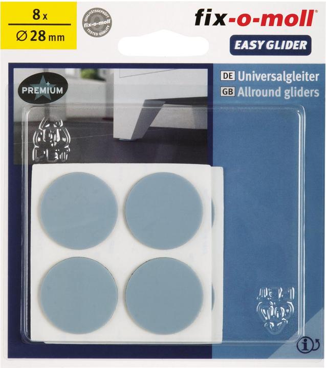 Fix-o-moll Universal glider 1.5 mm / Ø 28 mm 8 x (Universal glider, 8 Piece)