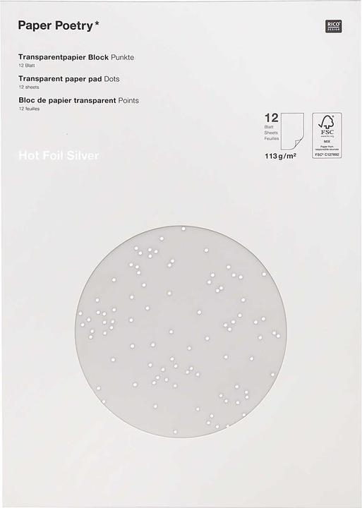 Immagine prodotto Rico Design Carta trasparente "Dots (113 g/m², 12 x)