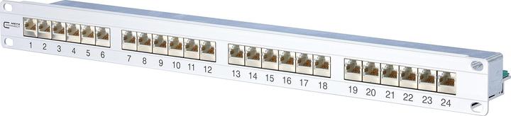 Immagine prodotto Metz Connect BTR E-DAT patch panel 24x8(8) 1U Cat.6 con terminali di connessione LSA alluminio anodizzato