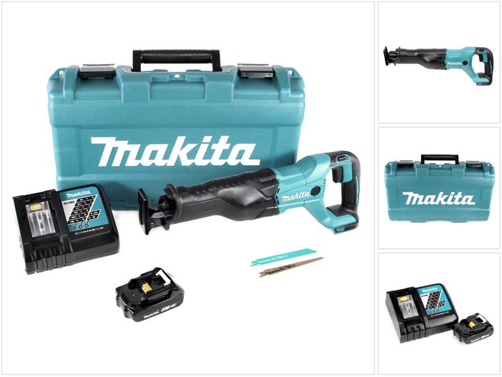 Produktbild Makita DJR 186 RA1K Akku Reciprosäge Säbelsäge 18 V + 1x Akku 2,0 Ah + Ladegerät + Koffer