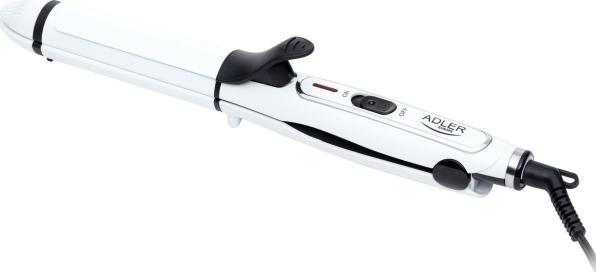 Adler Hair straightener Warranty 24 months, Ceramic heating system, 50 W, White (Glätteisen)