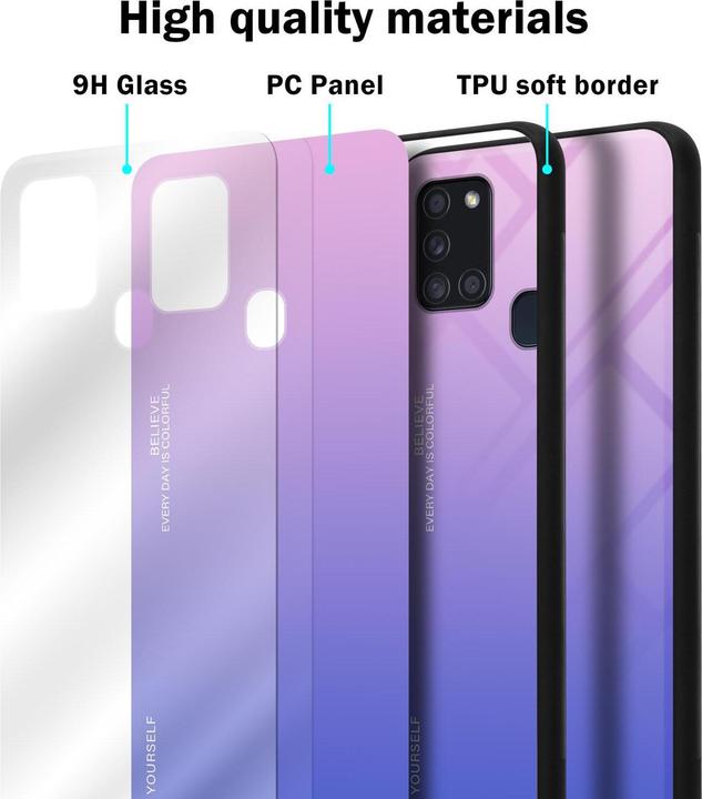 Productafbeelding Cadorabo TPU 2 kleuren glasdekking (Samsung Galaxy A21)