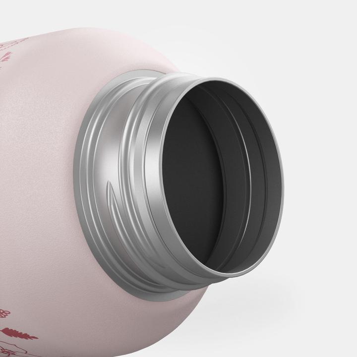 Actual product image Quechua Children's drinking bottle 0.6 l stainless steel with quick-release fastener - pink (0.60 l)