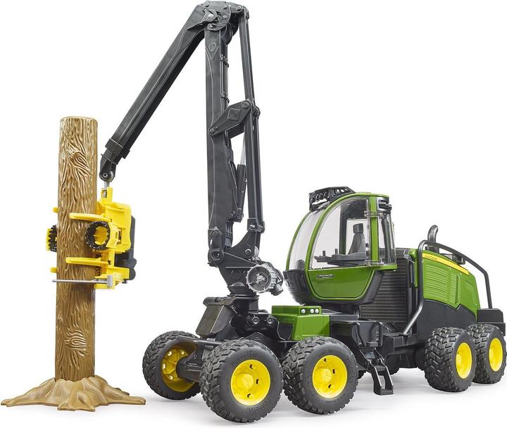 Actual product image Bruder John Deere 1270G Harvester with 1 tree trunk