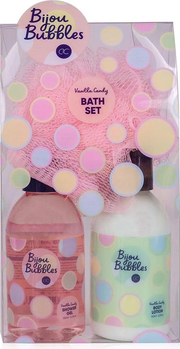Productafbeelding Accentra BIJOU BUBBLES badset in geschenkverpakking, incl. 150ml douchegel, 150ml bodylotion, 15g netspons (Lichaamsverzorgingsset, Haarverzorgingsset)