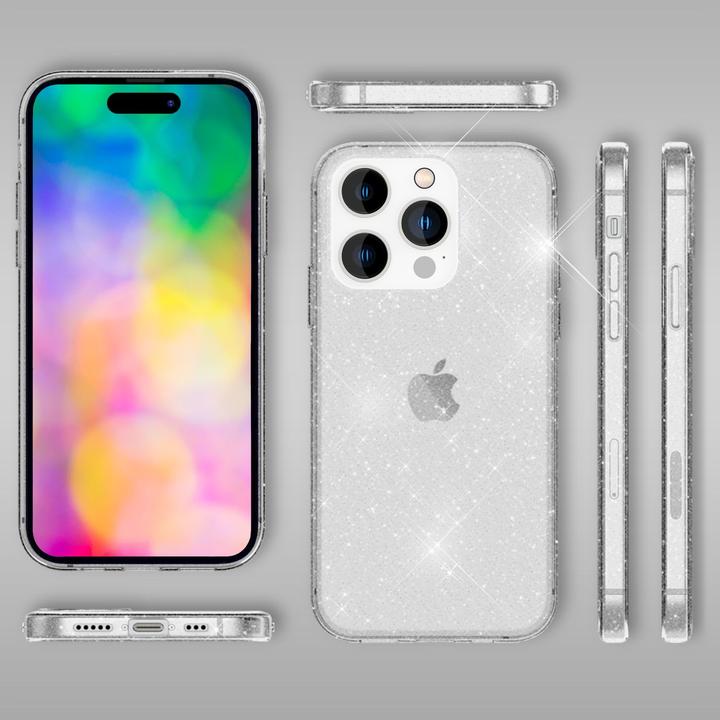Produktbild Nalia Klare Glitzer Silikon Hülle (Apple iPhone 14 Pro Max)