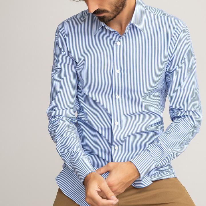 Image du produit La Redoute Collections Chemise à rayures avec col français (3XL)