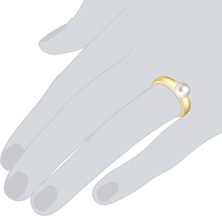 Image du produit Valero Pearls Femme argent sterling perle d'eau douce de culture or jaune - 2194 (50, Argent 925)